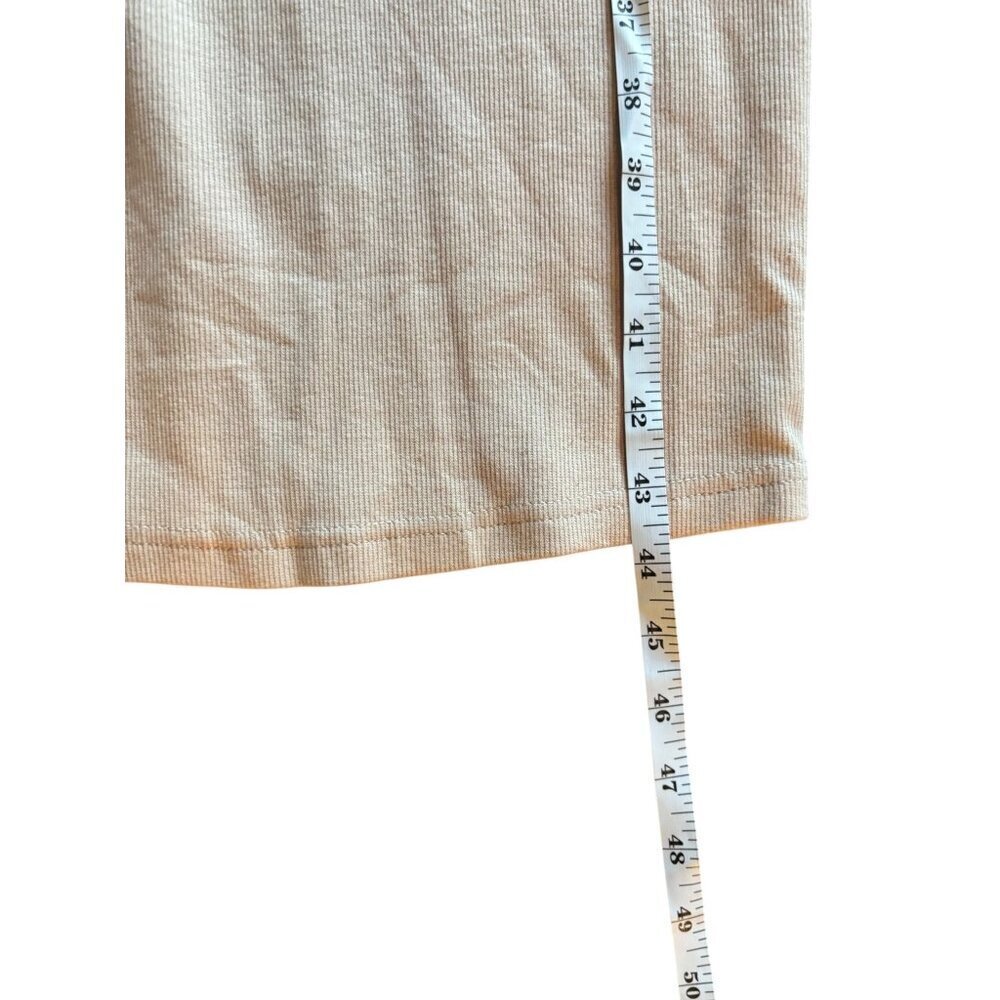 Women's Tan Turtle Neck Long Sleeve Mid Length Dress - Picture 8 of 8